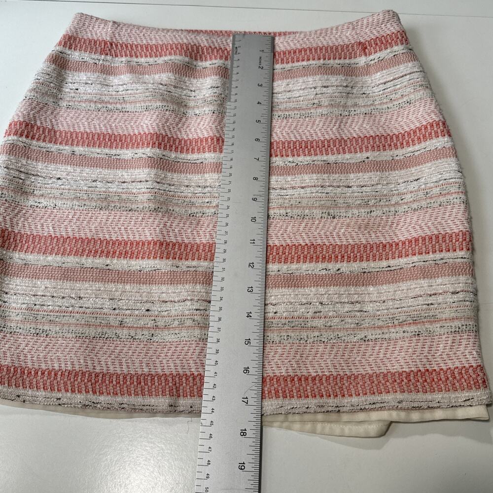Katherine Barclay Pencil Skirt Academia Coral Cream‎ Striped Women's Size 6 - Picture 10 of 10